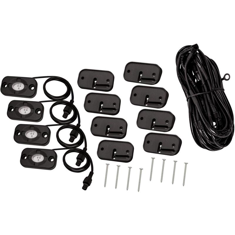 Westin 09-80015 LED Rock Light Kit for 2007-2026 Jeep Wrangler JK / JL Black
