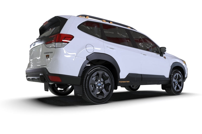 Rally Armor UR Mud Flaps - 2022-2025 Subaru Forester - Black/Red Logo - #MF82-UR-BLK/RD