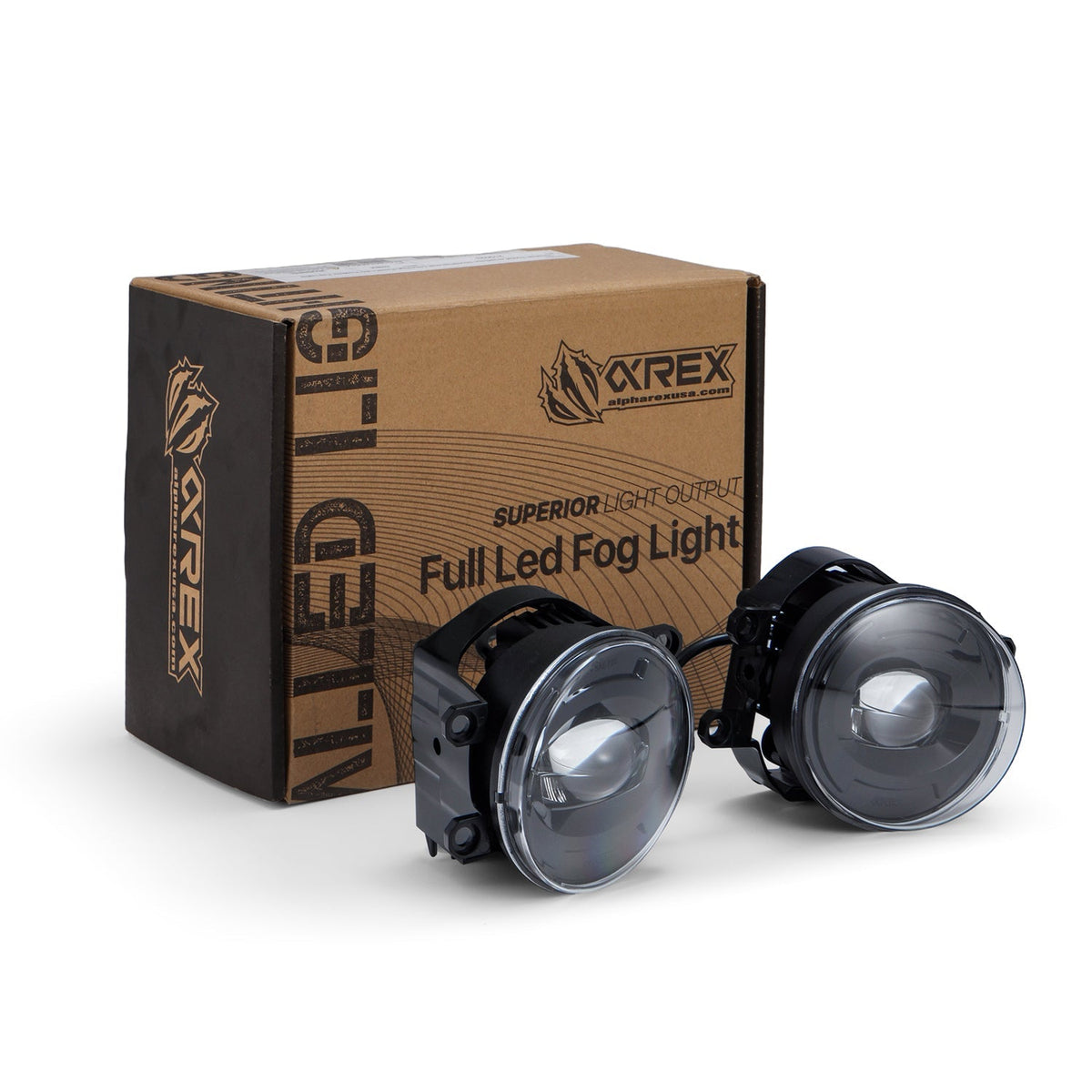 AlphaRex 210023 Universal Toyota/Lexus/Scion MKII DoubleTap LED Projector Fog Lights - White/Amber