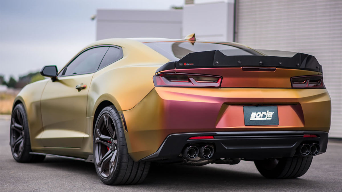 Borla 11921CFBA Axle-Back Exhaust System ATAK with Carbon Fiber Tips for 2016-2024 Chevrolet Camaro SS