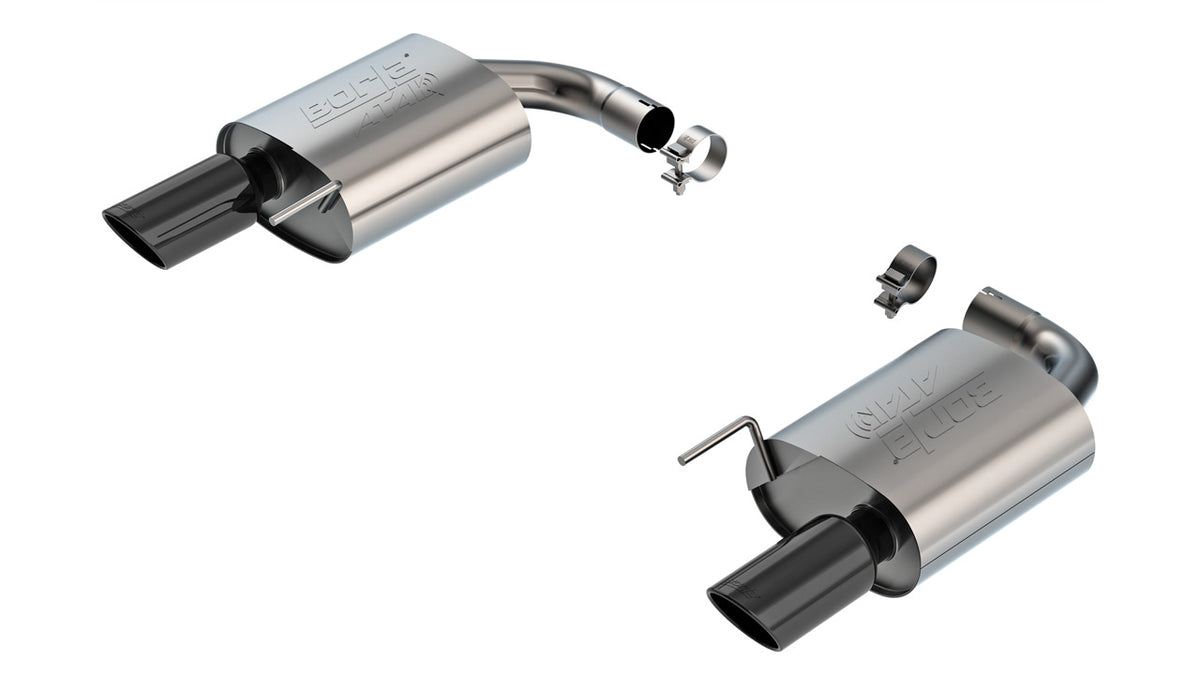 Borla 11984BC Axle-Back Exhaust System ATAK with Black Chrome Tips for 2024-2026 Ford Mustang GT (5.0L V8, without Active Exhaust)