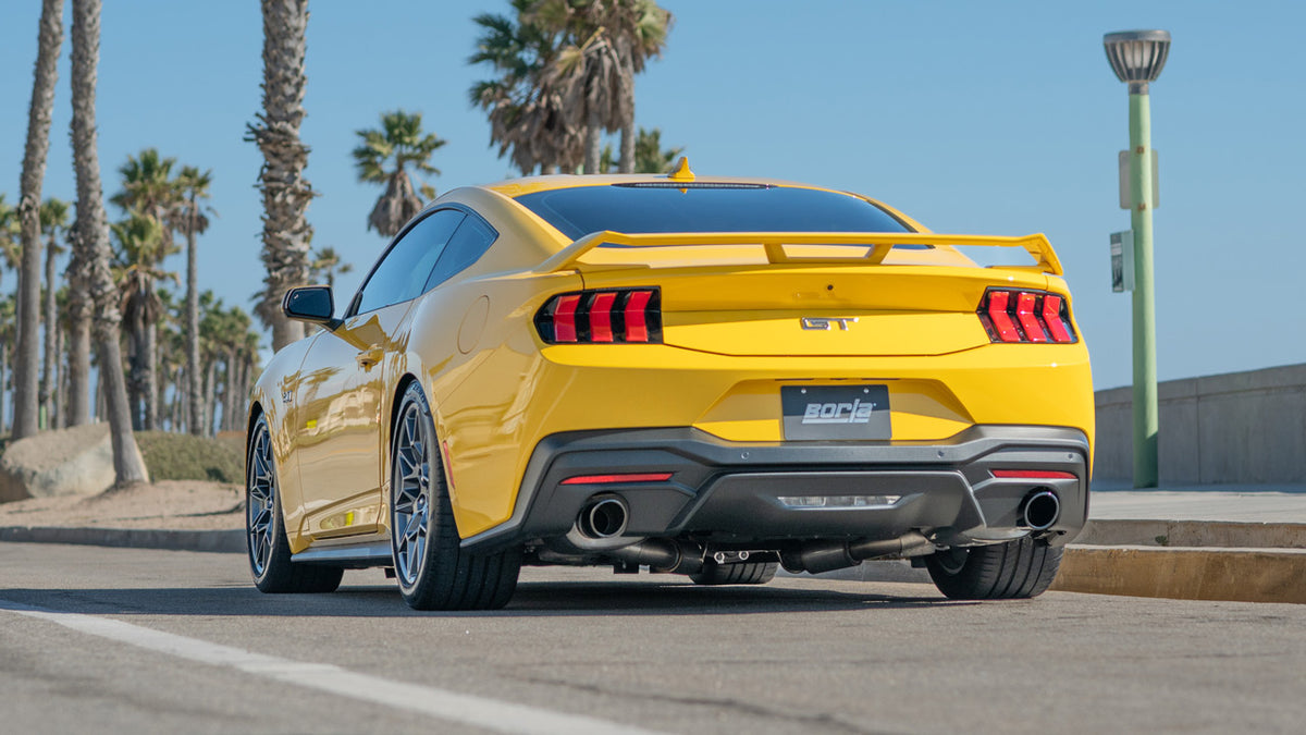 Borla 11984BC Axle-Back Exhaust System ATAK with Black Chrome Tips for 2024-2026 Ford Mustang GT (5.0L V8, without Active Exhaust)