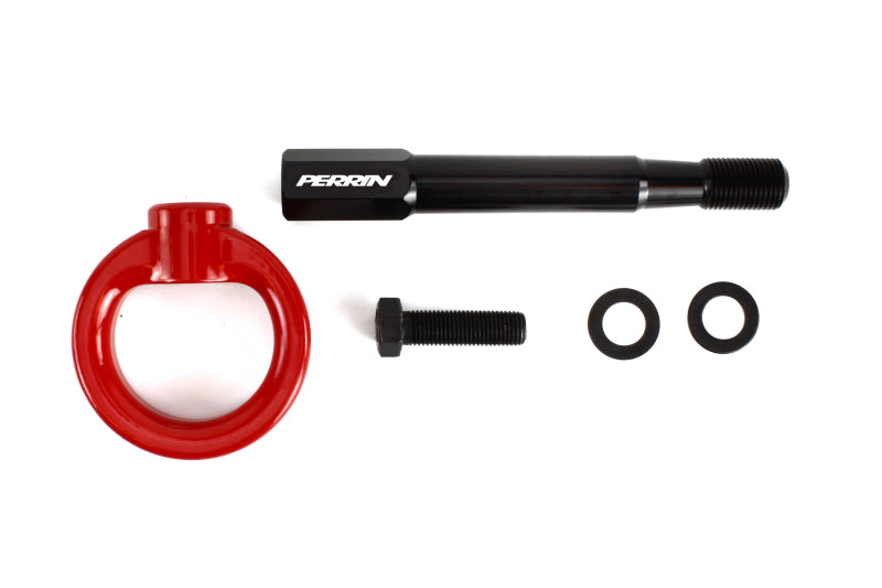 PERRIN 15-21 Subaru WRX/STI / 24-26 Crosstrek / 25-26 Forester Tow Hook Kit (Rear) -  Red