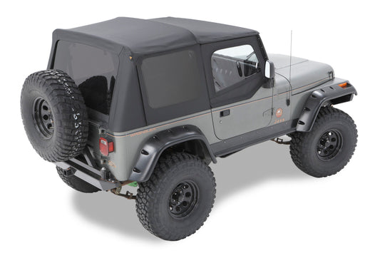 Bestop A-Top For OEM - Jeep 87 Wrangler YJ Replace (Black Crush Clear Windows Door Skins Included)