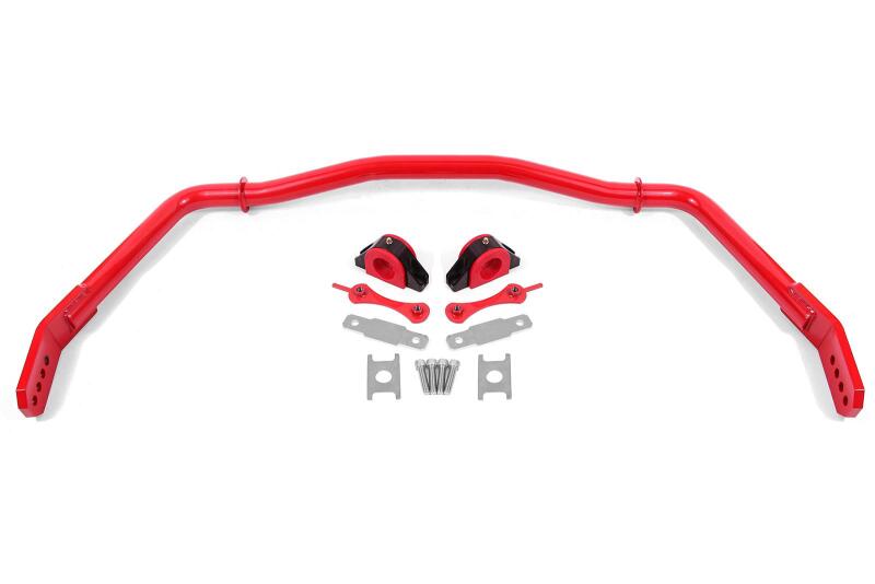 BMR 2005-2014 Ford Mustang Front Hollow 38mm Sway Bar Kit with Bushings - Red