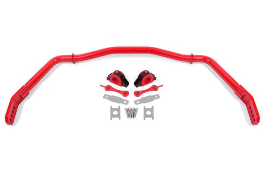 BMR 2005-2014 Ford Mustang Front Hollow 38mm Sway Bar Kit with Bushings - Red