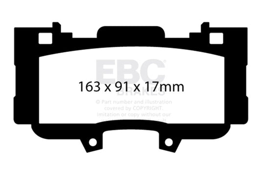 EBC 15+ Ford Mustang 2.3 Turbo Performance Pkg Redstuff Front Brake Pads DP33042C