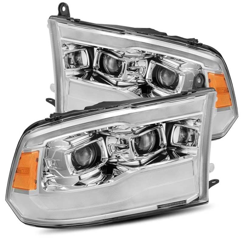 AlphaRex 880598 09-18 Dodge Ram 1500 HD PRO-Series Projector Headlights Plank Style Chrome w/Sequential Signal/DRL