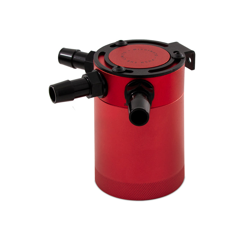 Mishimoto Compact Baffled Oil Catch Can 3-Port - Red - #MMBCC-CBTHR-RD