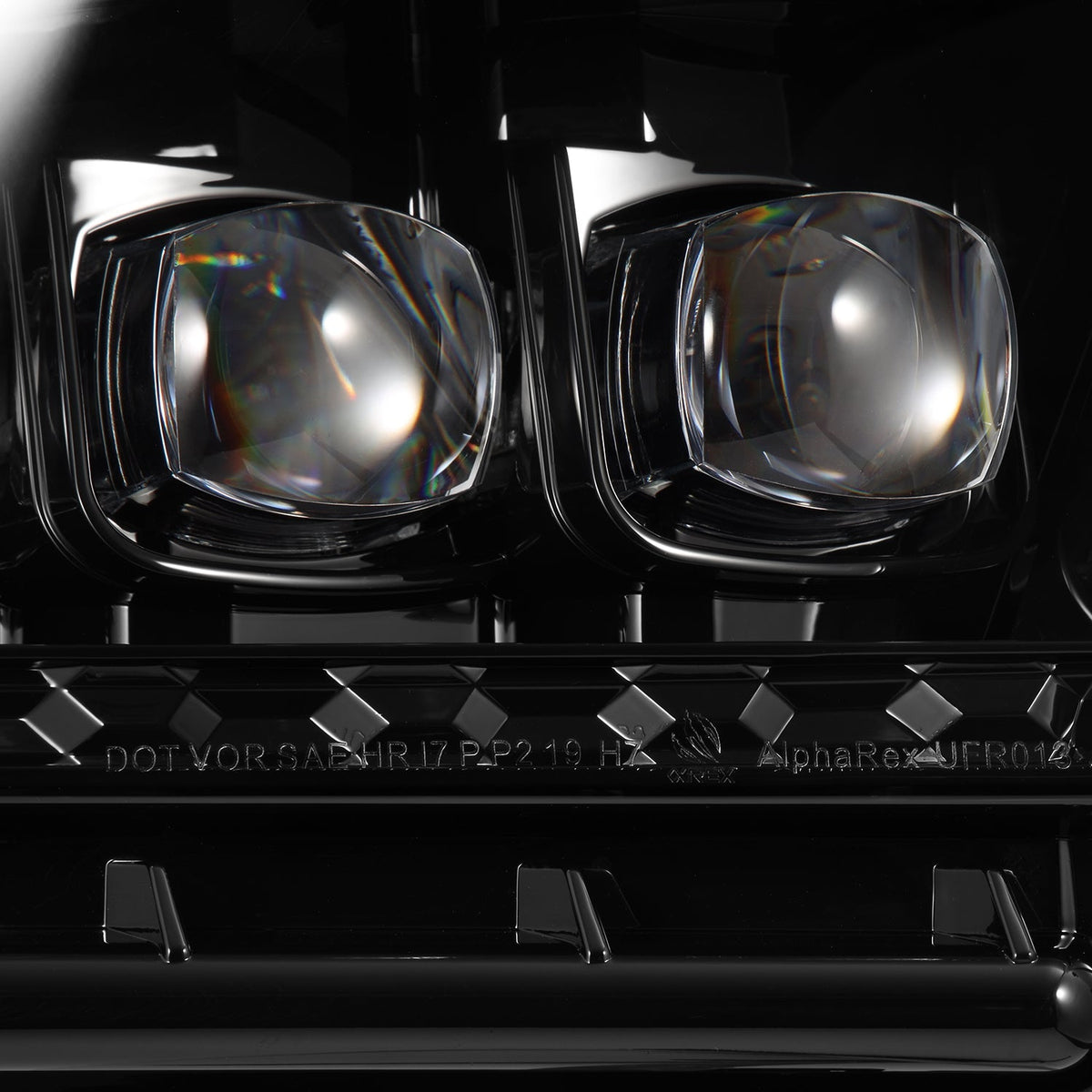 AlphaRex 880488 13-14 Ford Mustang NOVA LED Projector Headlights Alpha-Black with Activation Light & Sequential Signal / Switchback DRL