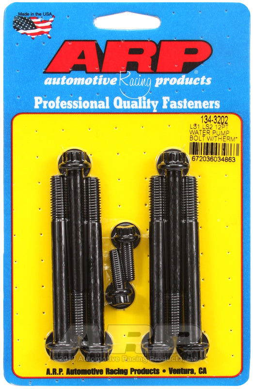 ARP 134-3202 for LS1 LS2 12pt Water Pump Bolts w/Thermostat Housing Bolts Kit