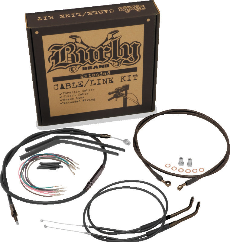 Burly Brand B30-1151 Control Kit 14 in T-Bar Black for 2012-2017 Harley-Davidson Dyna