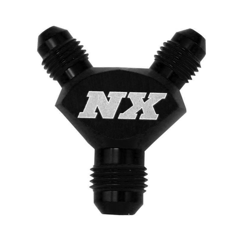 Nitrous Express 10AN x 8AN x 8AN Billet Pure-Flo Y Fitting - Black 16390
