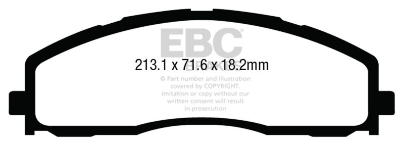 EBC 13+ Ford F250 (inc Super Duty) 6.2 (2WD) Yellowstuff Front Brake Pads DP43015R