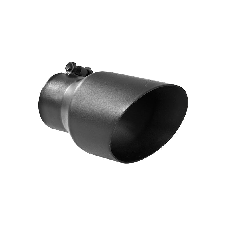 MBRP T5151BLK Universal Tip 4.5-inch OD 3-inch Inlet 8-inch Length Dual Walled Angled Exhaust Tip - Black