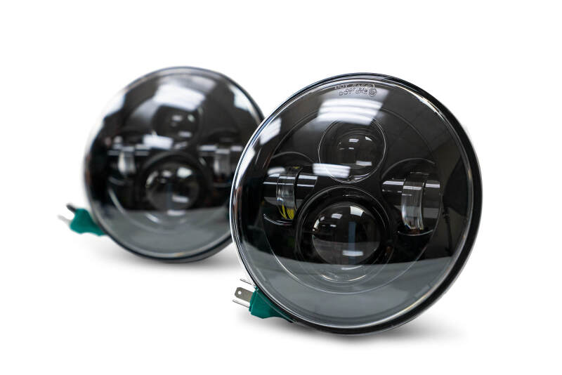 DV8 Offroad 07-18 Jeep Wrangler JK LED Projector Headlights w/ Angel Eyes - #HL7JK-02