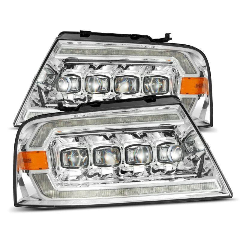AlphaRex 880129 04-08 Ford F150 / 06-08 Lincoln Mark LT NOVA LED Projector Headlights Chrome w/Activation Light/Sequential