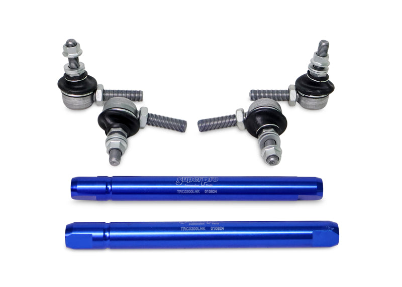 SuperPro Front Sway Bar Link Kit - Heavy Duty Adjustable (254mm-305mm Length, 10mm Studs)