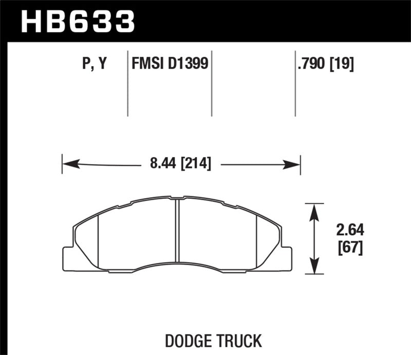 Hawk Performance HB633P.790 Super Duty Street Brake Pads