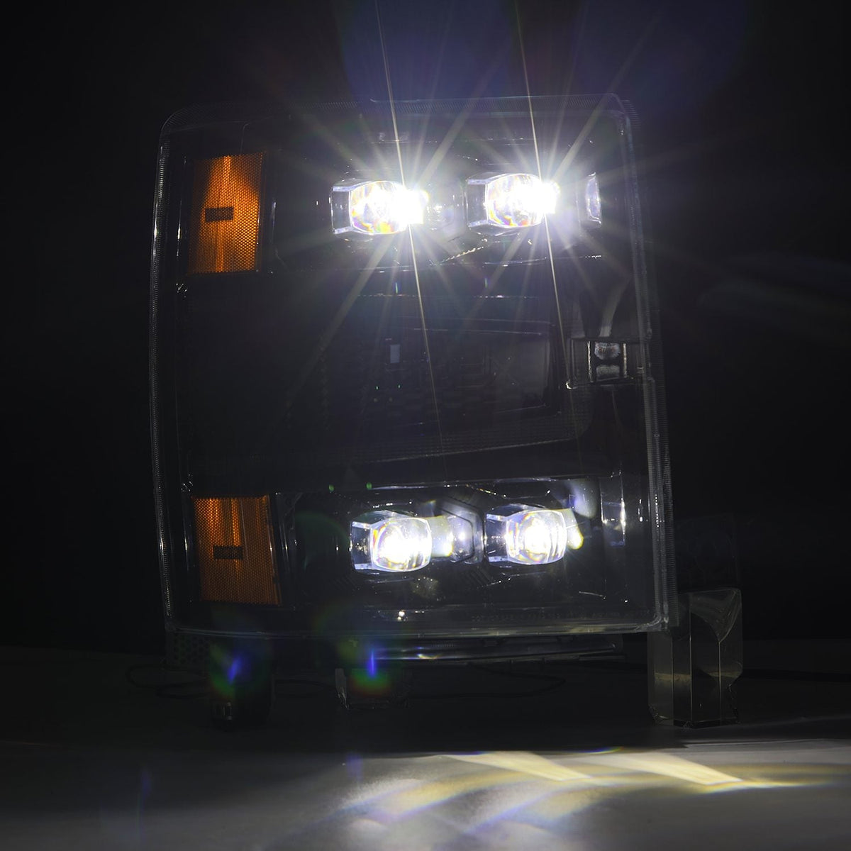 AlphaRex 880241 04-15 Chevrolet 1500 NOVA-Series LED Projector Headlights Alpha BL with Activation Light/Sequential Signal & Switchback DRL