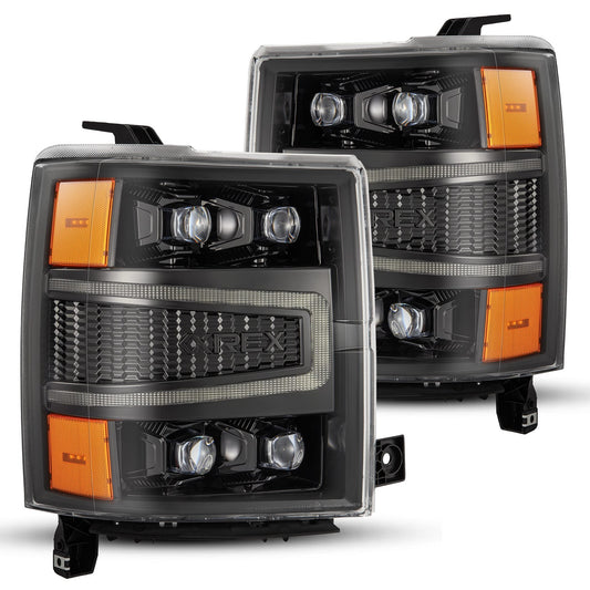 AlphaRex 880241 2004-2015 Chevrolet 1500 NOVA-Series LED Projector Headlights Alpha BL with Activation Light/Sequential Signal & Switchback DRL