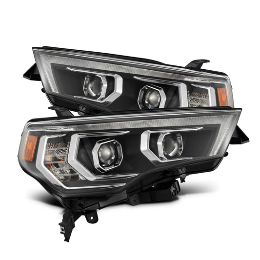 AlphaRex 880814 2014-2022 Toyota 4Runner PRO-Series Projector Headlights Black with Sequential Signal + DRL