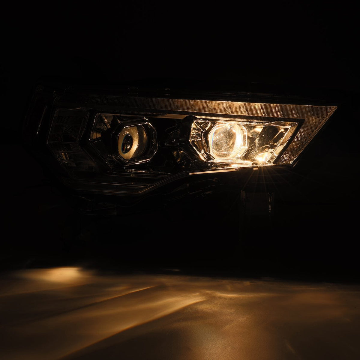 AlphaRex 880815 14-22 Toyota 4Runner PRO-Series Projector Headlights Black with Sequential Signal + DRL