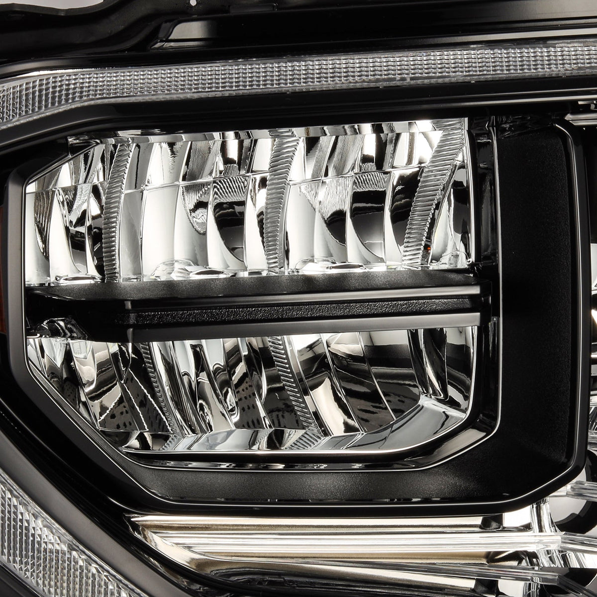 AlphaRex 880830 14-21 Toyota Tundra MK II LUXX Series Crystal Headlights Alpha Black