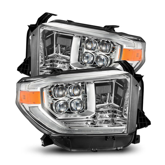 AlphaRex 880831 2014-2021 Toyota Tundra NOVA LED Projector Headlights Chrome with Activation Light & Sequential Signal + Switchback DRL