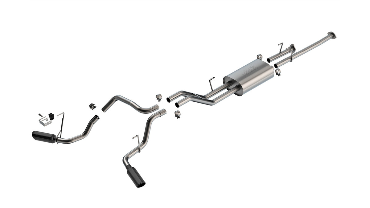 Borla 140332BC Cat-Back Exhaust System Touring with Black Chrome Tips for 2009-2021 Toyota Tundra (4.6L/5.7L)