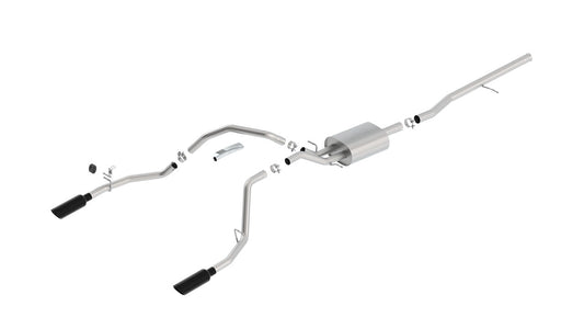 Borla 140536BC Cat-Back Exhaust System S-Type with Black Chrome Tips for 2014-2019 Chevrolet Silverado 1500 / GMC Sierra 1500