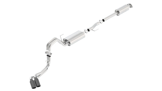 Borla 140617BC Cat-Back Exhaust System Touring with Black Chrome Tips for 2015-2020 Ford F-150 (2.7L/3.5L V6)