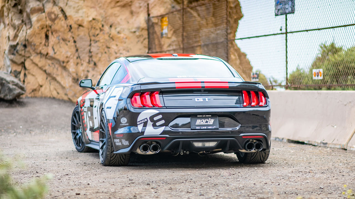 Borla 140743CF Cat-Back Exhaust System ATAK with Carbon Fiber Tips for 2018-2023 Ford Mustang GT (5.0L)