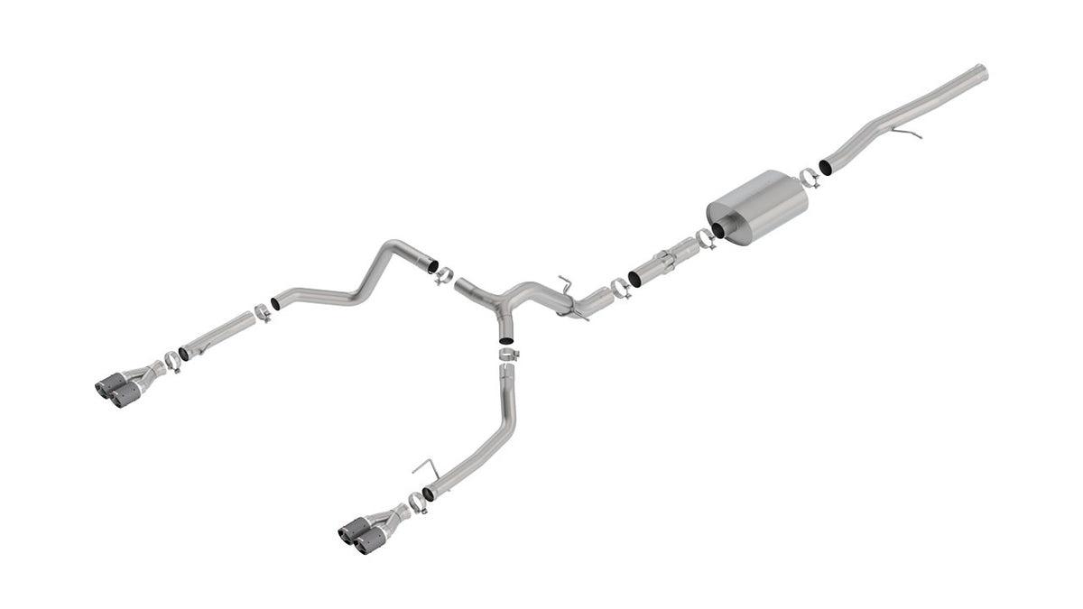 Borla 140776CF Cat-Back Exhaust System ATAK with Carbon Fiber Tips for 2019-2023 Chevrolet Silverado 1500 / GMC Sierra 1500 (6.2L)