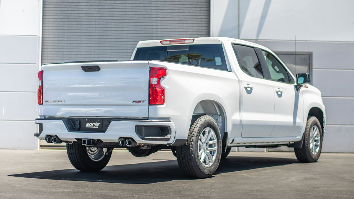 Borla 140776CF Cat-Back Exhaust System ATAK with Carbon Fiber Tips for 2019-2023 Chevrolet Silverado 1500 / GMC Sierra 1500 (6.2L)