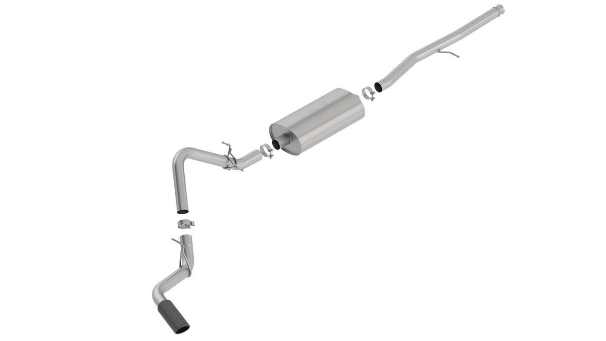 Borla 140793BC Cat-Back Exhaust System Touring with Black Chrome Tips for 2019-2026 Chevrolet Silverado 1500 / GMC Sierra 1500 (5.3L V8)