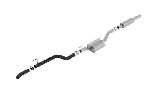 Borla 140809CB Cat-Back Exhaust System S-Type with Black Coated Tips for 2020-2026 Jeep Gladiator (3.6L V6)