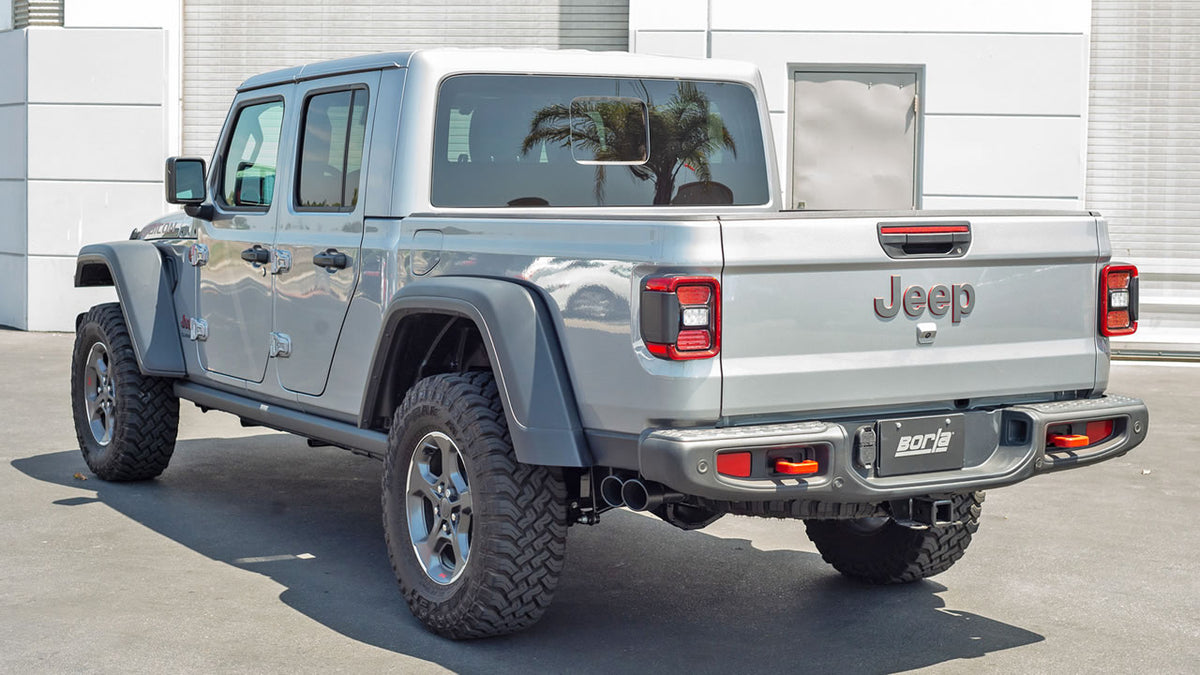 Borla 140811CB Cat-Back Exhaust System Touring with Black Coated Tips for 2020-2026 Jeep Gladiator (3.6L V6)