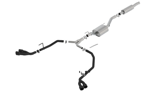 Borla 140815CB Cat-Back Exhaust System S-Type with Black Coated Tips for 2020-2026 Jeep Gladiator (3.6L V6)