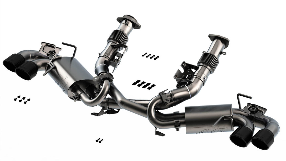 Borla 140839BC Cat-Back Exhaust System ATAK with Black Chrome Tips for 2020-2026 Chevrolet Corvette Stingray