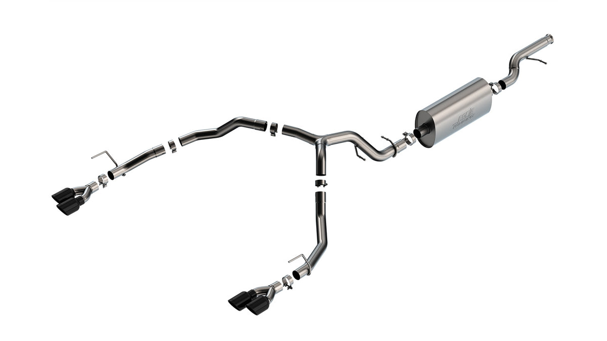 Borla 140856BC Cat-Back Exhaust System Touring with Black Chrome Tips for 2021-2026 Chevrolet Tahoe Premier (5.3L V8)