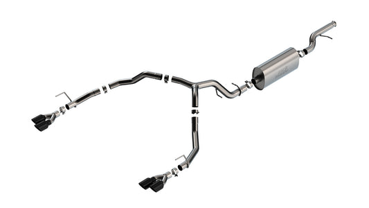 Borla 140856BC Cat-Back Exhaust System Touring with Black Chrome Tips for 2021-2026 Chevrolet Tahoe Premier (5.3L V8)