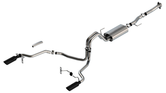 Borla 140868BC Cat-Back Exhaust System S-Type with Black Chrome Tips for 2021-2026 Ford F-150 (5.0L)