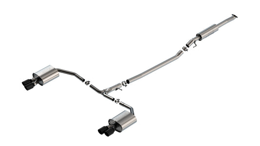 Borla 140891BC Cat-Back Exhaust System S-Type with Black Chrome Tips for 2021-2024 Kia K5 GT
