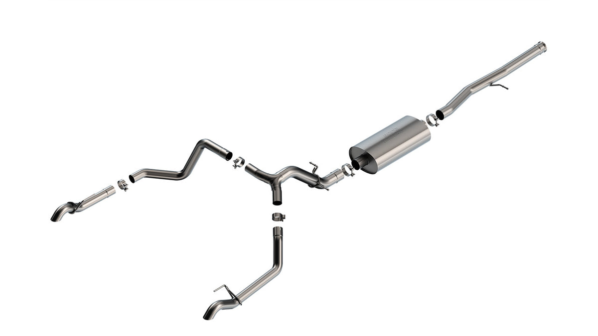 Borla 140913 Cat-Back Exhaust System Touring for 2022-2023 Chevrolet Silverado 1500 ZR2 / GMC Sierra 1500 AT4X (6.2L)