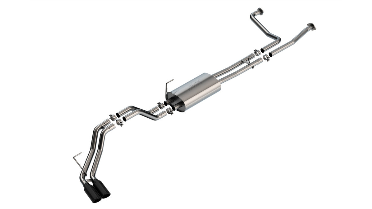 Borla 140946BC Cat-Back Exhaust System S-Type with Black Chrome Tips for 2016-2024 Nissan Titan XD