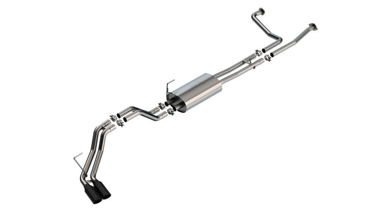 Borla 140946BC Cat-Back Exhaust System S-Type with Black Chrome Tips for 2016-2024 Nissan Titan XD