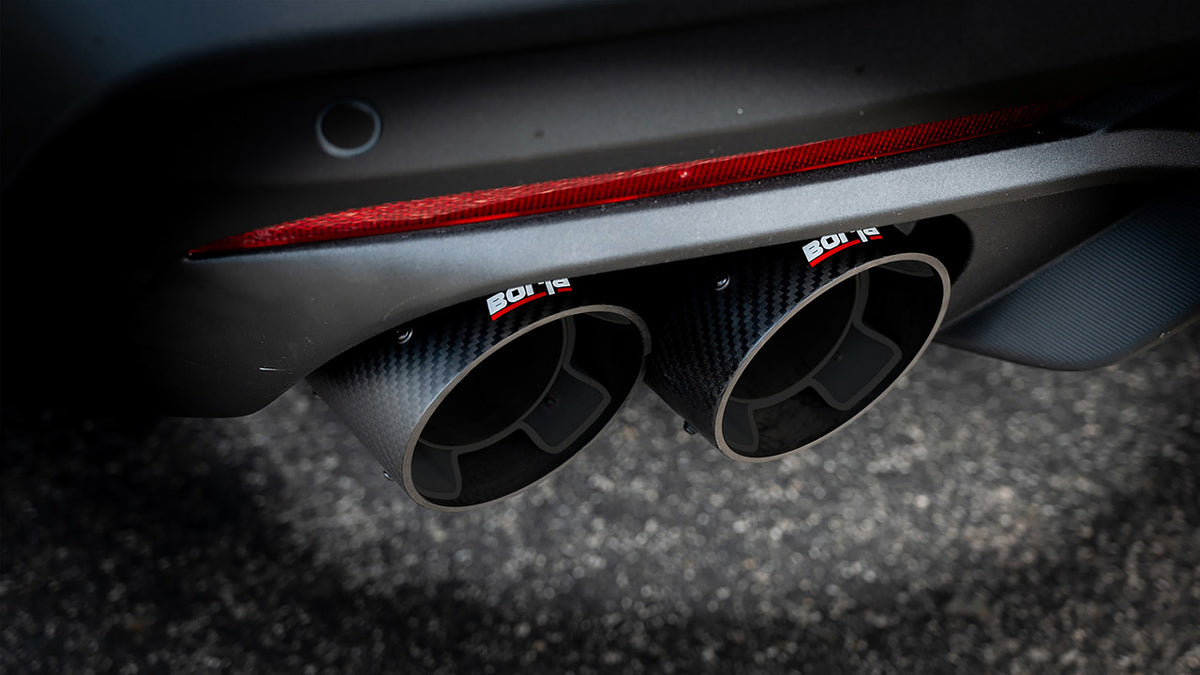 Borla 140970CFBA Cat-Back Exhaust System ATAK with Carbon Fiber Tips for 2024-2026 Ford Mustang GT (5.0L V8, without Active Exhaust)