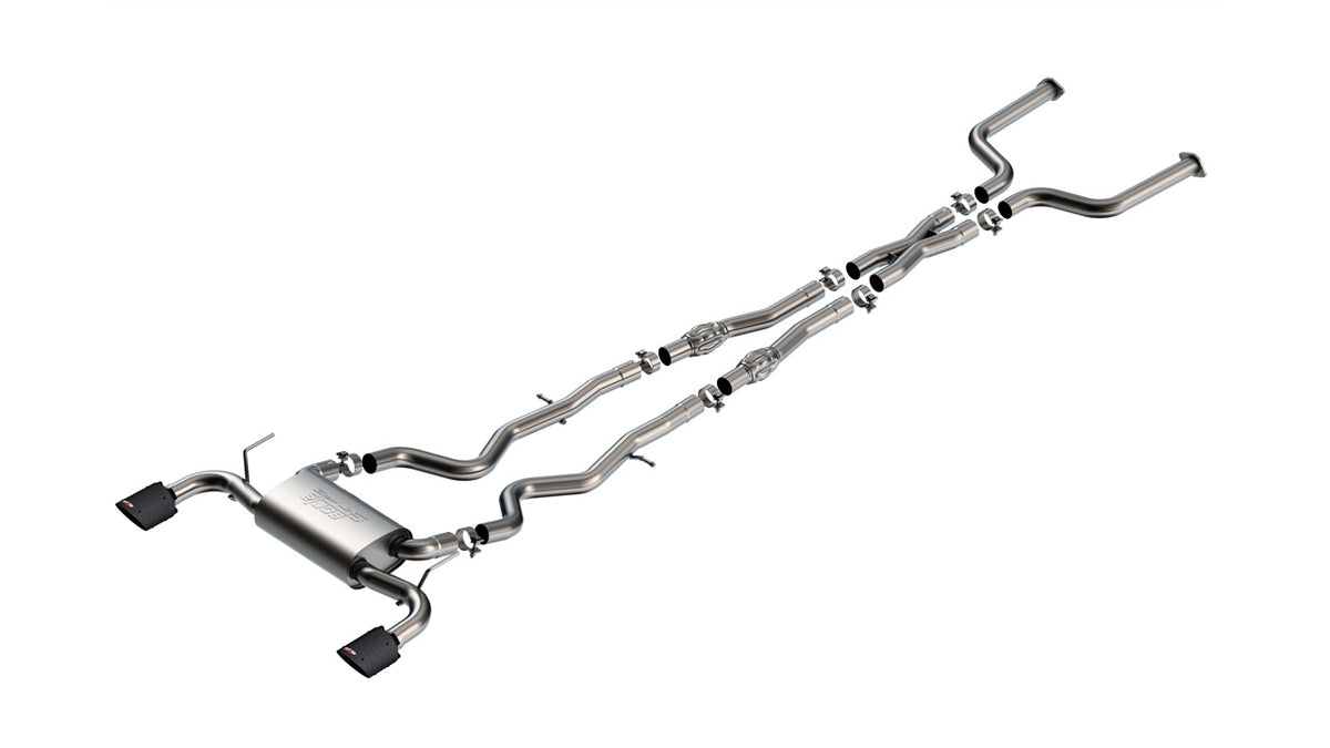 Borla 140977CFBA Cat-Back Exhaust System S-Type with Carbon Fiber Tips for 2016-2024 Infiniti Q50