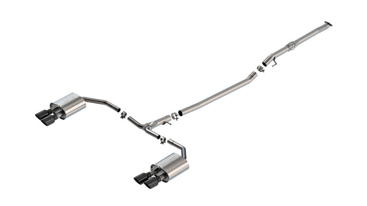 Borla 141014BC Cat-Back Exhaust System S-Type with Black Chrome Tips for 2025-2026 Kia K5 GT (2.5L I4)